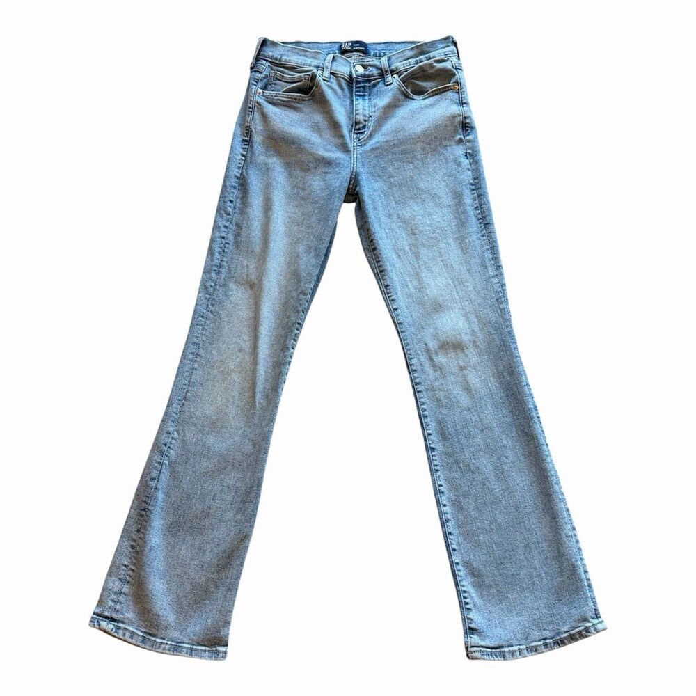 Gap Women's 8 29R Denim Baby Boot Light Wash Jeans Bootcut Stretch